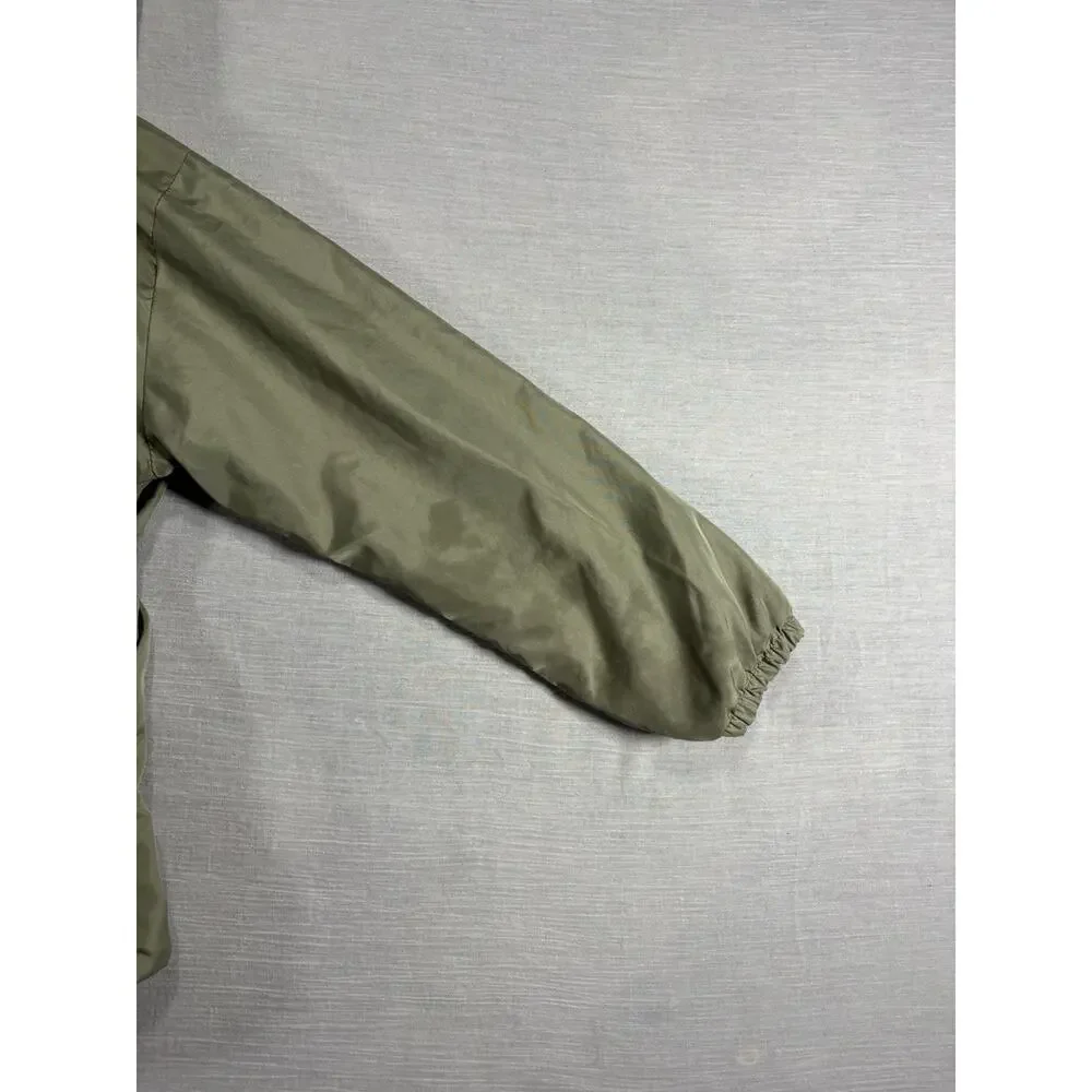 Penelope Mack Girls 6X Olive Green Hooded Fleece Lined Parka Jacket Coat Floral